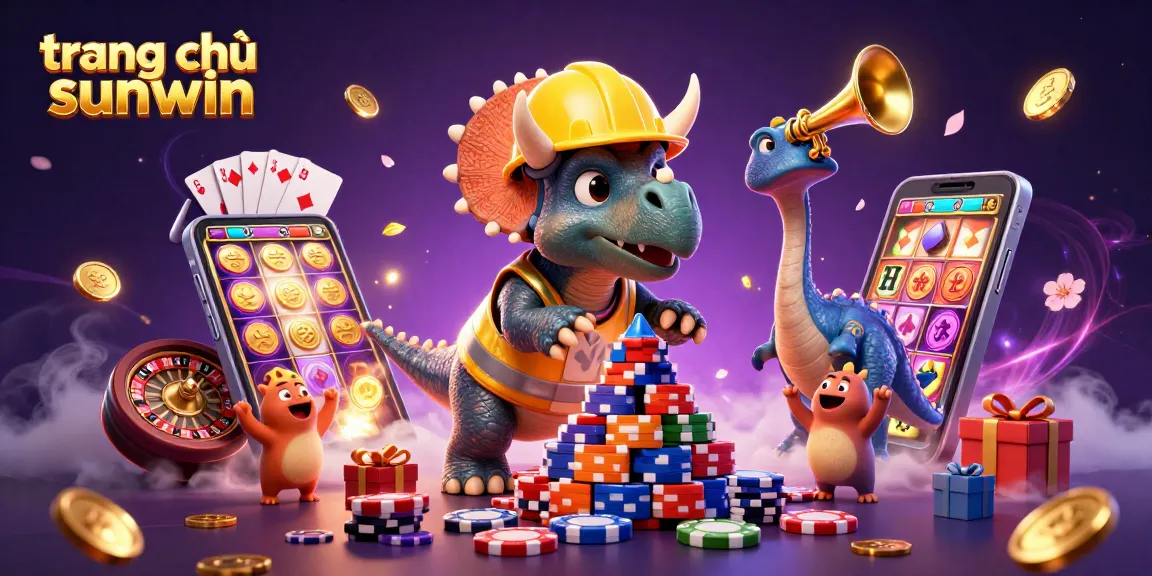 Experience the excitement at trang chủ sunwin with vibrant casino elements celebrating wins and gameplay.